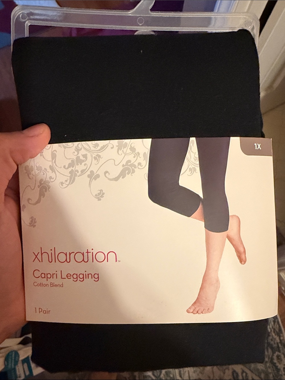 Xhilaration Black Capri Leggings - Cotton Blend
